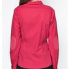 Рубашка женская - бордовая со вставками на логтях