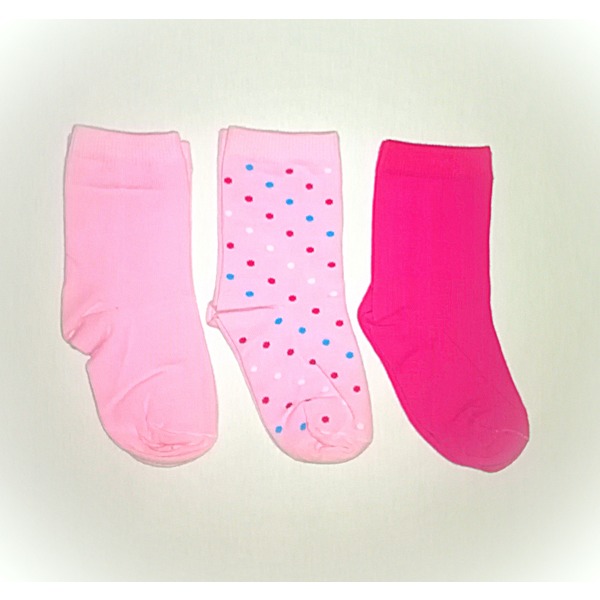 Детские носки для девочки, комплект - 3 пары